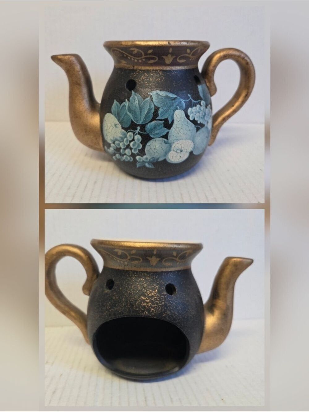 Vintage 90s Ceramic Teapot-style Wax Warmer